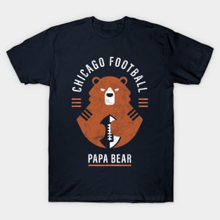 Papa Bear Chicago Football Fan Gift T-Shirt